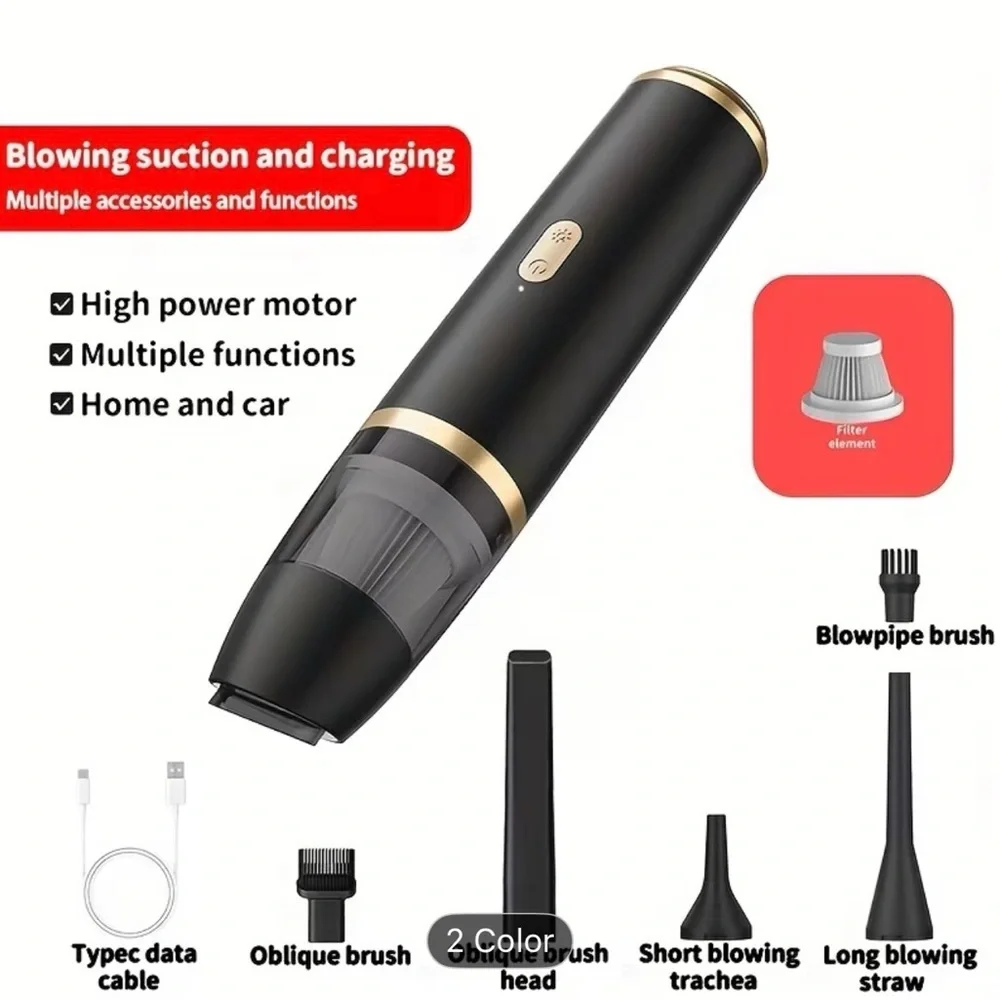 Cordless Handheld Vacuum Cleaner in White and Gold - Picture 7 of 7